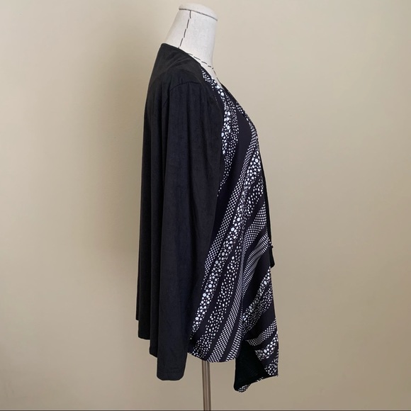 NWT Poeme by Citron Dot Open Front Cardigan Jacket - Picture 3 of 8